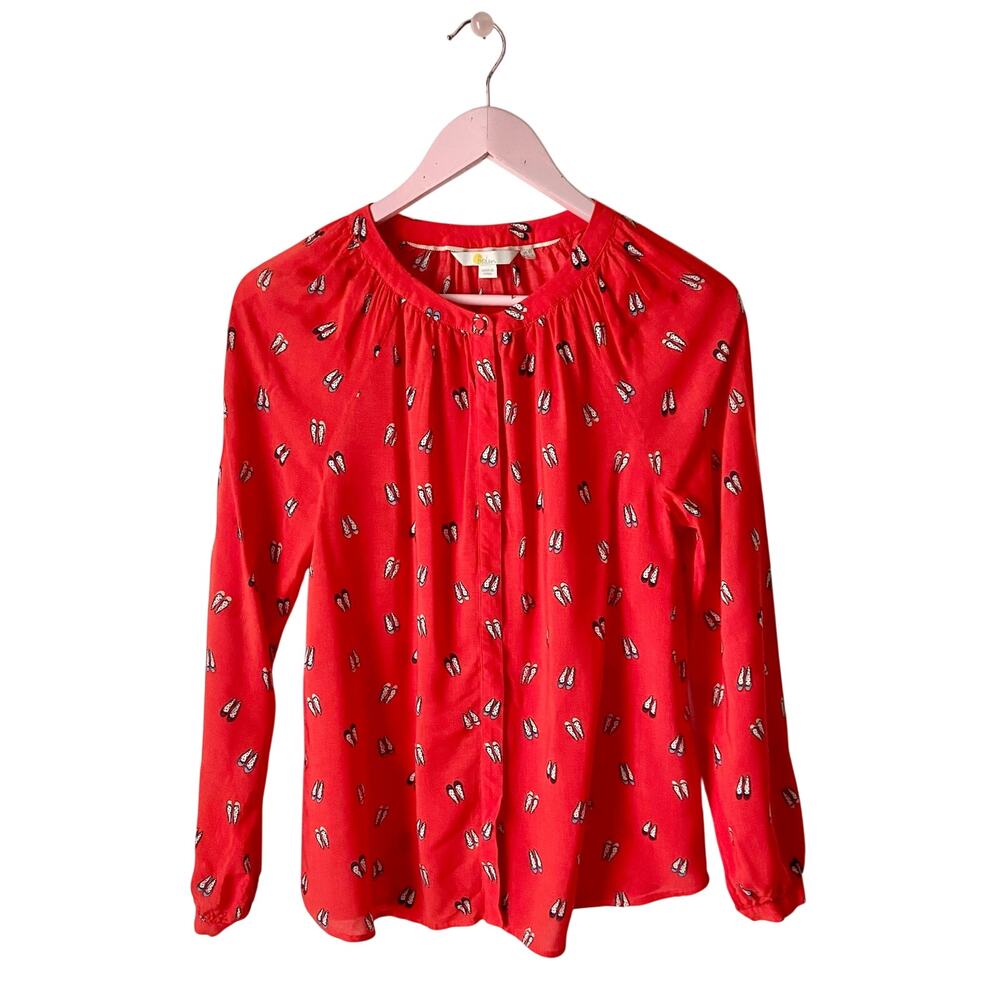 Boden Ballet Flats Print Blouse